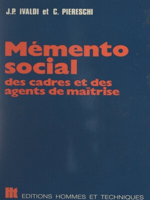 cover image of Mémento social des cadres et des agents de maîtrise